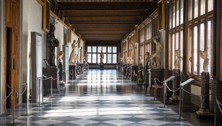 Florencie a Galerie Uffizi